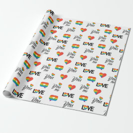 Papel De Presente Te Amo Muito Orgulho gay