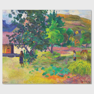 Papel De Presente Te Fare, A Casa arte paisagística por Paul Gauguin