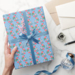 Papel De Presente Tea Rosa Padrão Feminina Floral Custa Doce<br><div class="desc">Mão pintou design para você! Altere as cores de fundo também. Procure mais cores e designs no meu compro ou me avise se você quer algo personalizado. Obrigados para comprar comigo!</div>