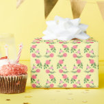 Papel De Presente Tea Rosa Padrão Feminina Floral Custa Doce<br><div class="desc">Mão pintou design para você! Altere as cores de fundo também. Procure mais cores e designs no meu compro ou me avise se você quer algo personalizado. Obrigados para comprar comigo!</div>