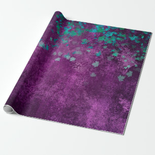 Papel De Presente Teal Confetti em Roxo