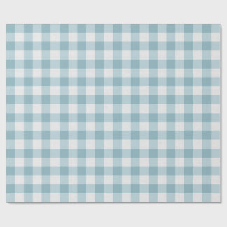 Papel De Presente Teal Gingham
