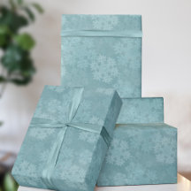 Teal Snowflake Padrão Natal Feriado de inverno