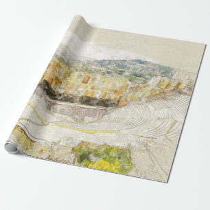 Papel De Presente Teatro antigo de Atenas, Grécia