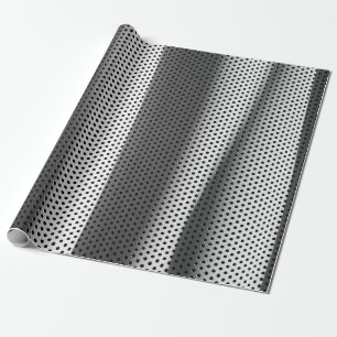 Papel De Presente Tecido branco e preto de ponto polca
