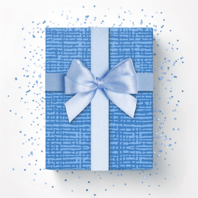 Papel De Presente Tecido Kano em Azul (Criador carregado)