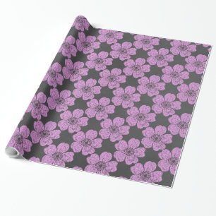 Papel De Presente Teclado de Rosas Rosa Selvagens