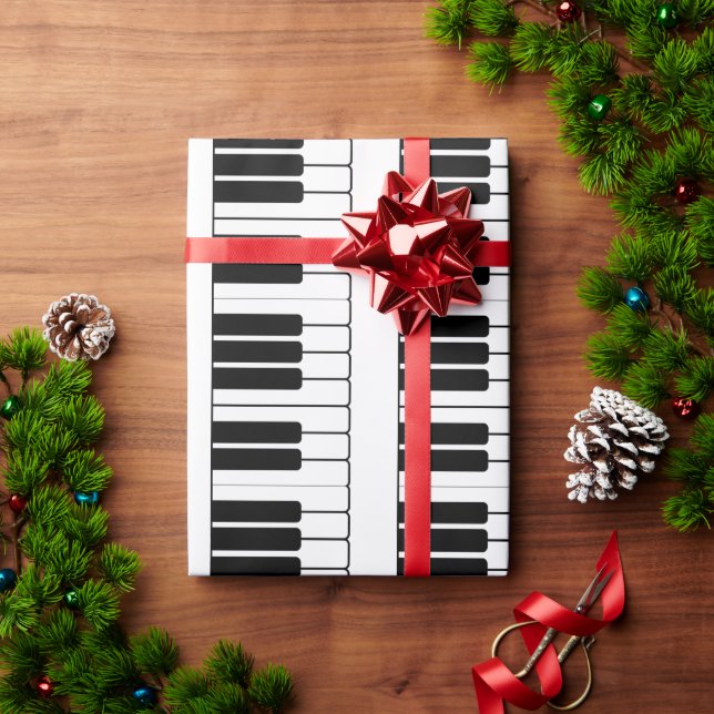 Papel De Presente Teclas de novidade jumbo para músico de teclado pi (Presente de Natal)