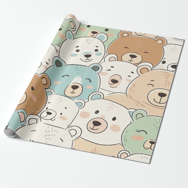 Papel De Presente teddy bear (Desenrolado)