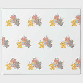 Papel De Presente Teddy Bear Birthday Party 