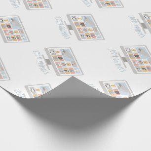 Papel De Presente Tela de computador com animais de zoom virtual pas