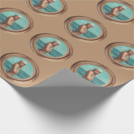 Papel De Presente Tela de foto do retrato do Na moda do Ouro