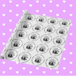 Papel De Presente Tema da Vaca do País Feliz de Natal