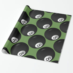 Papel De Presente Tema de Bilhar Bola Oito