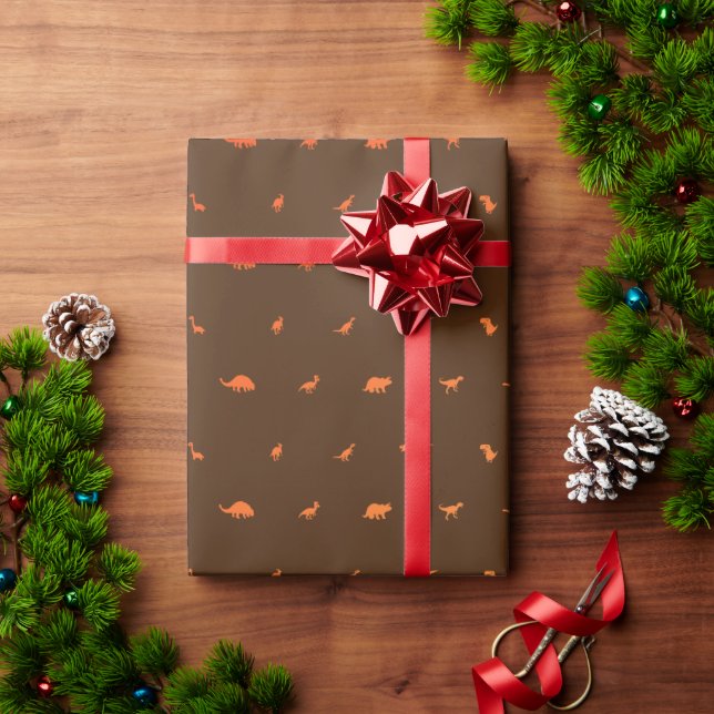 Papel De Presente Tema de Dinossauro para Aniversário de Crianças, L (Presente de Natal)