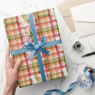 Papel De Presente Tema de Evento de Monogramação Personalizada Xadre