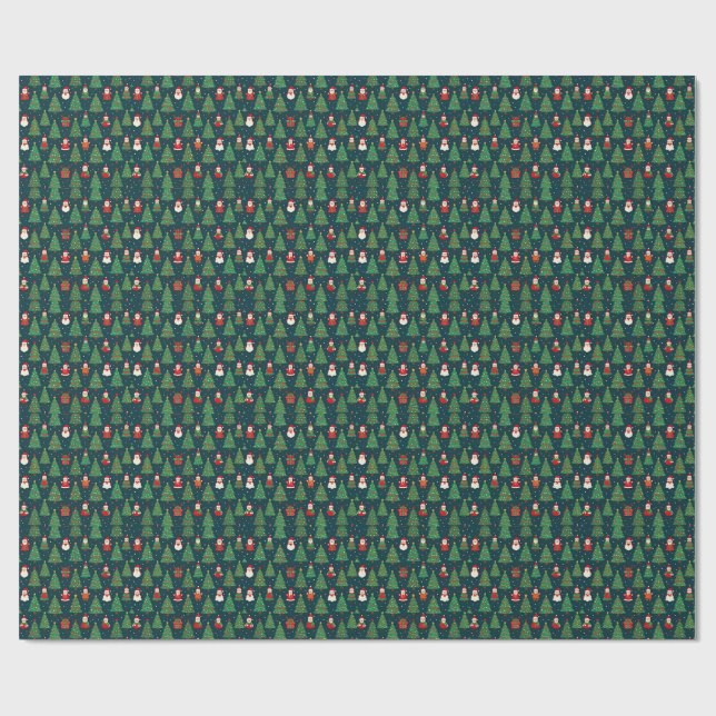Papel De Presente Tema de Férias de Natal (Aberto)