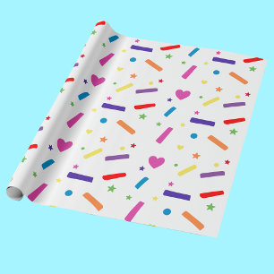 Papel De Presente Tema de Festa de aniversário de borrifagem doce