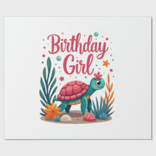 Papel De Presente Tema de Festa de Aniversário Tartaruga Marinha Men