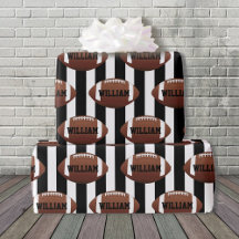 Tema De Futebol Adicionar Nome Birthday Giftwrap
