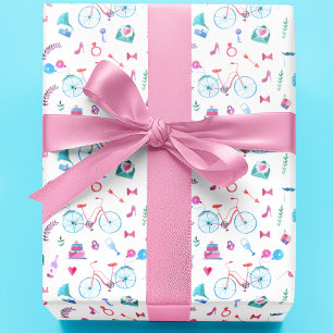 Papel De Presente Tema do casamento da aguarela