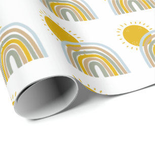 Papel De Presente Tema do Partido do primeiro aniversario Arco-Íris