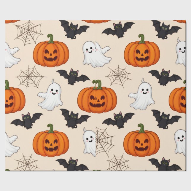 Papel de presente tema halloween (Barra)