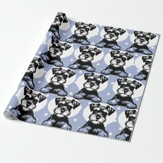 Papel De Presente Tema Personalizado Azul de Pequim Terrier