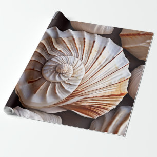 Papel De Presente Tema Seashell e Beach