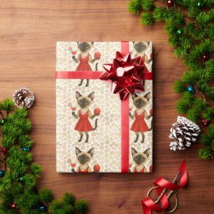 Papel De Presente Temas de Natal para os Gatos Amantes