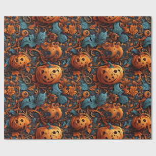 Papel De Presente Temas Vibrantes do Halloween