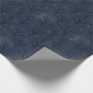 Papel de Presente Temático de Halloween com Árvore
