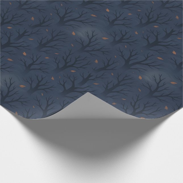 Papel de Presente Temático de Halloween com Árvore (Ponta)