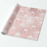 Papel De Presente Temático Vinho Francês Antico rosa Dourado<br><div class="desc">O padrão do vinho de Paris vintage com copos de vinho embrulhando papel.</div>