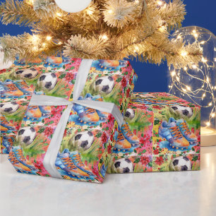 Papel De Presente Temo de Natal do Futebol