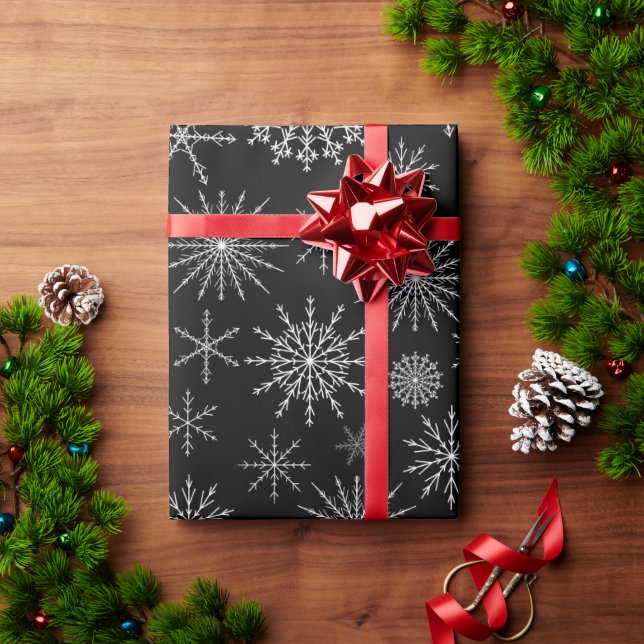 Papel De Presente Tempestade de Neve Chic (Presente de Natal)