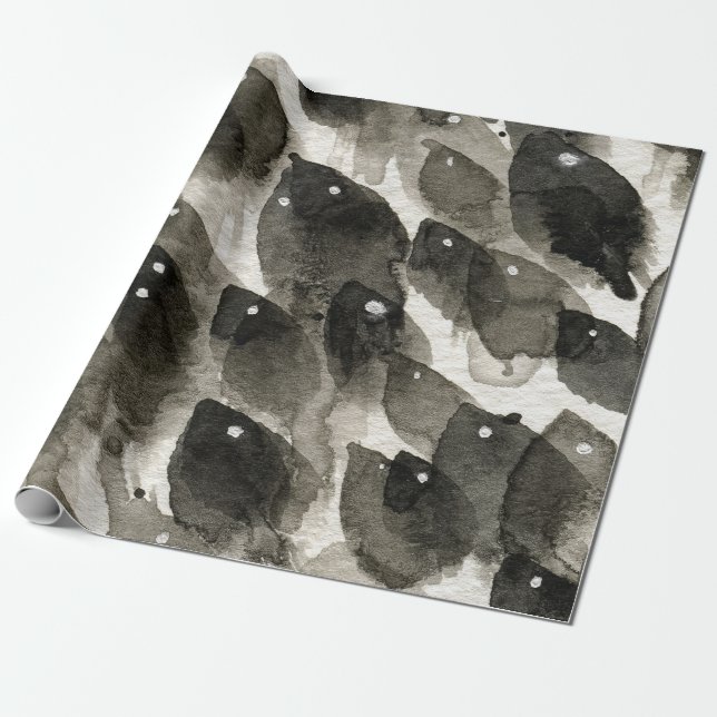 Papel De Presente Tempestade de Peixes (Desenrolado)