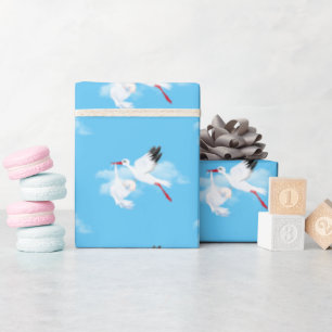 Papel De Presente Tempestade e Menino nas Nuvens