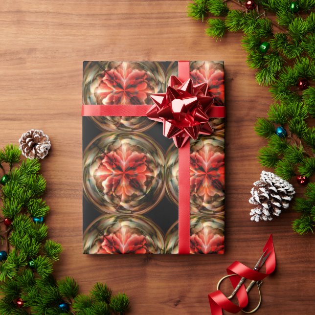 Papel De Presente Tempestade II (Vermelho) (Presente de Natal)