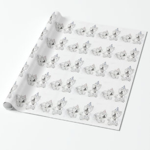 Papel De Presente Tempo do partido de Westie