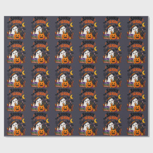 Papel De Presente Temporada Assombrada Fantasma & Gato Preto