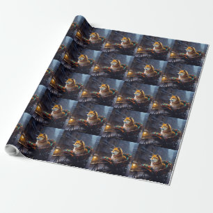 Papel De Presente Temporada Festiva de Natal do Shiba Inu