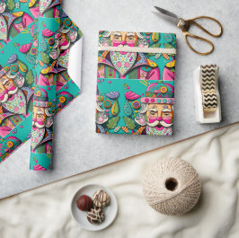 Papel De Presente Tempting Hippie Papais noeis