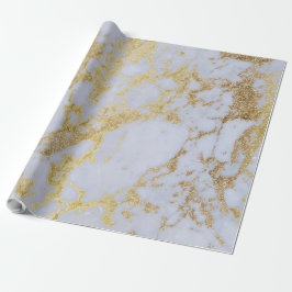 Papel De Presente Tendência Moderna Dourada Mármaco