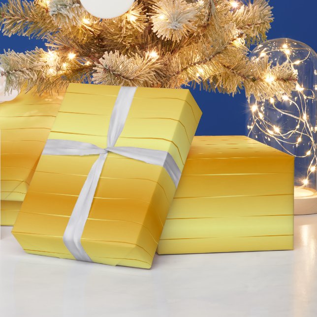 Papel De Presente Tendência Personalizada, Dourada, Parece brilhante (Feriados)