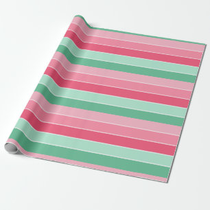 Papel De Presente Tendência Vermelha Vermelha Verde Moderna Colorid