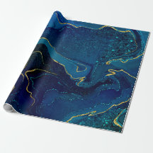 Tendy Blue Turquoise Marbling design