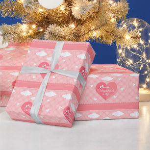 Papel De Presente Tendy Elegant Modern Namorados Love Heart