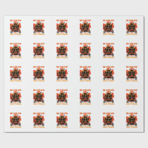 Papel De Presente Tenha Muito Medo Casa Assombrada Abóboras de Hallo