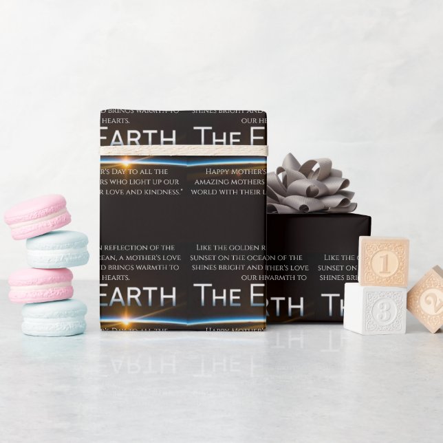 Papel De Presente Tenha um bom Dia de as mães feliz com amor (Chá de bebê)